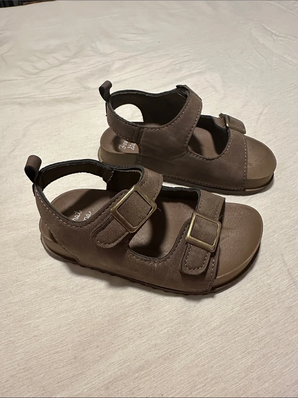 Toddler Brown Buckle Sandals